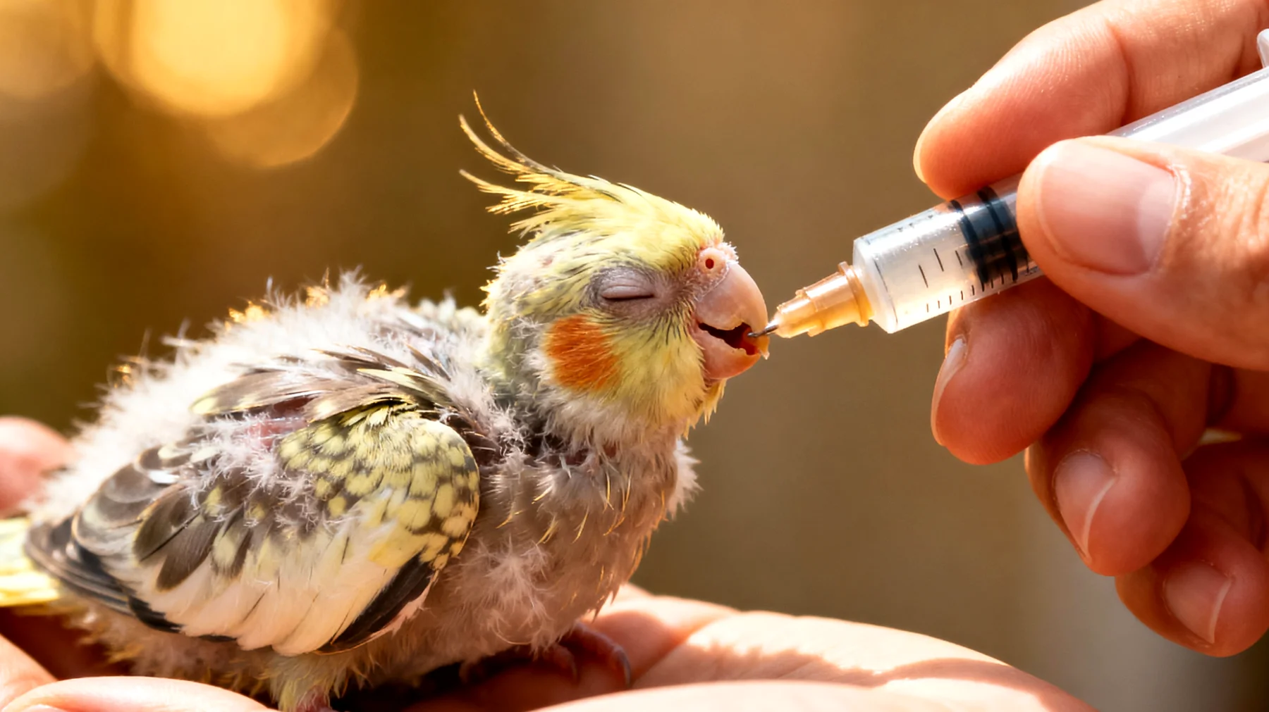 Junge Nymphensittiche benötigen besondere Aufmerksamkeit bei der Gesundheitsvorsorge und Pflege in den ersten Lebensmonaten, um Fehlentwicklungen, Mangelernährung und Verhaltensstörungen vorzubeugen"