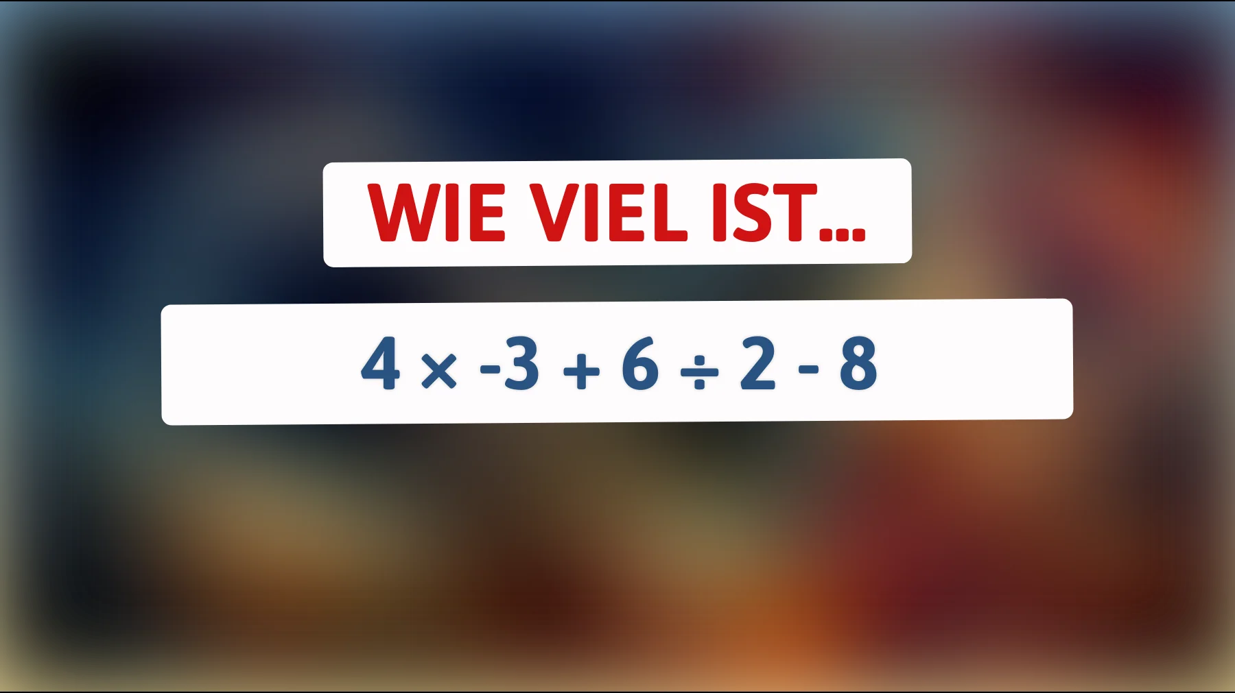 Bist du schlau genug, um diese mathematische Herausforderung zu lösen? Entdecke das geheime Ergebnis!"
