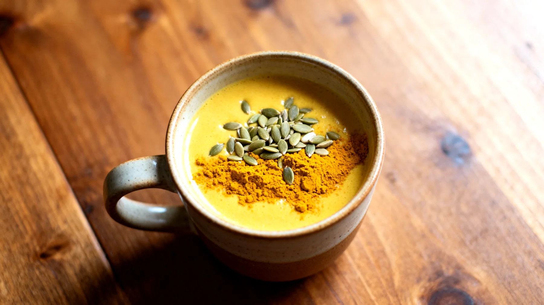 Goldene Milch mit Ashwagandha und Hanfsamen"