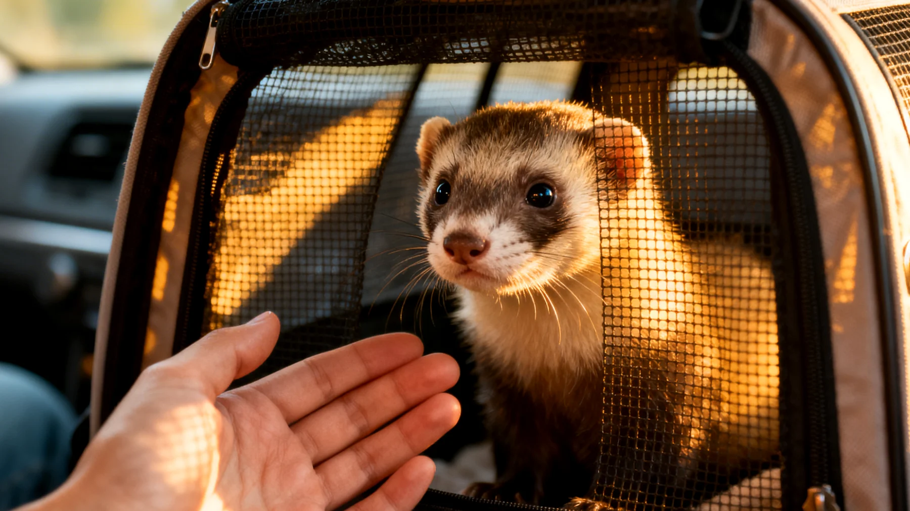Frettchen benötigen während einer Reise eine strukturierte tägliche Routine, um Stress zu minimieren und ihr Wohlbefinden in der ungewohnten Umgebung aufrechtzuerhalten"