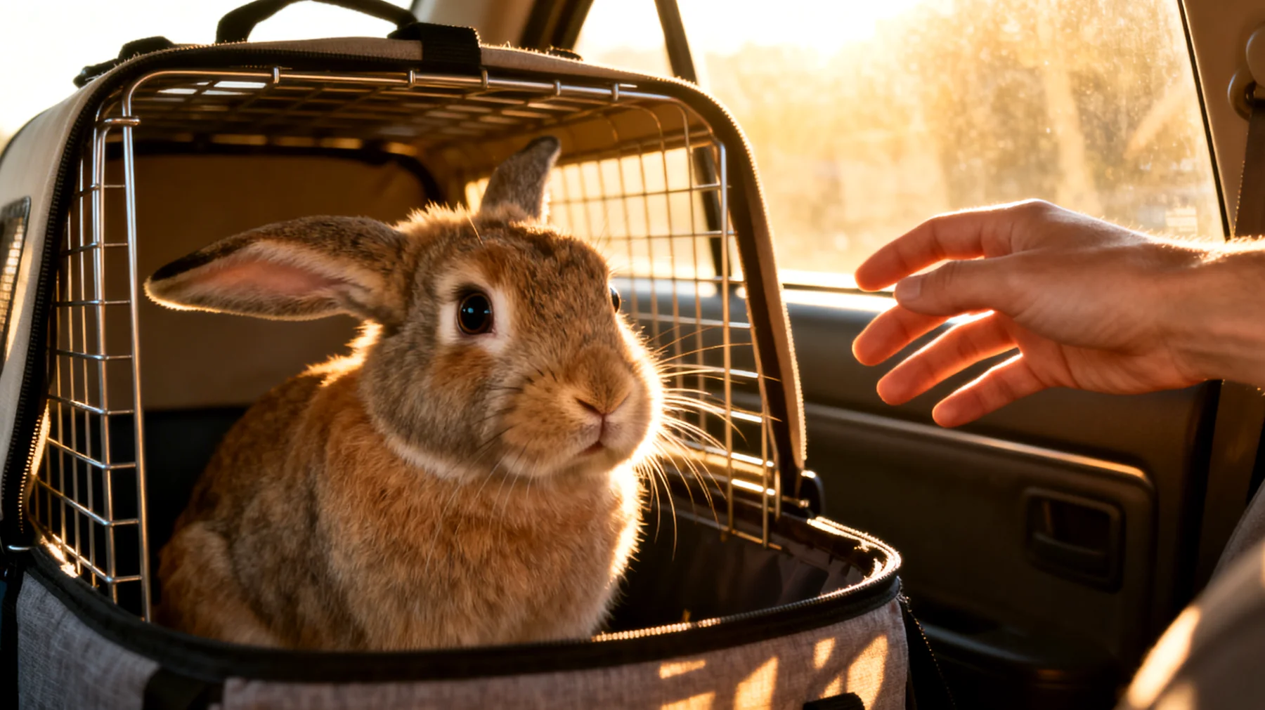 Kaninchen zeigen während Reisen häufig Stressverhalten und lassen sich nur schwer auf grundlegende Kommandos oder Verhaltensregeln vorbereiten, da sie keine typischen Trainingstiere sind und Ortswechsel für sie besonders belastend wirken"
